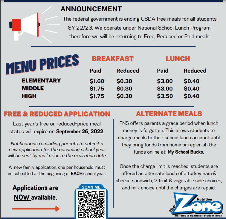 Hot Lunch Program 2022-23 - News and Announcements 