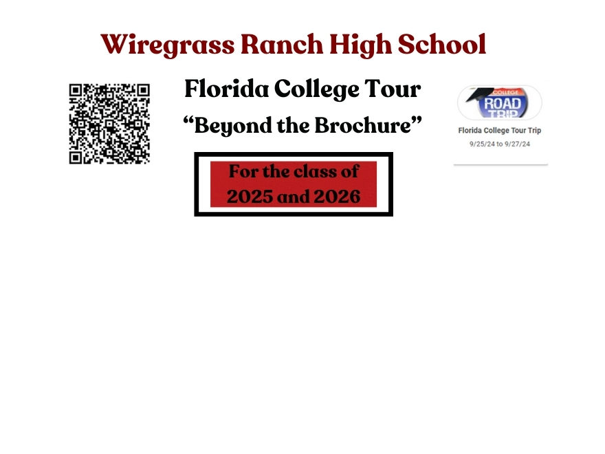 WRHS Florida College Tour Trip- Sept 25-27, 2024