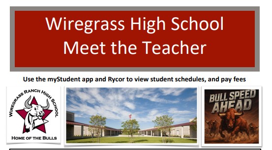 Wiregrass High School Meet the Teacher August 5th 11:30AM -2:00PM